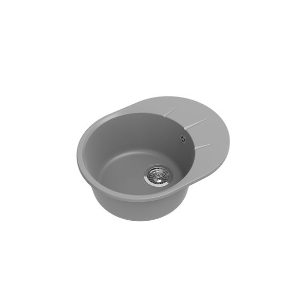 Мойка кварцевая (серый металлик) чаша+крыло 580*450 мм Ewigstein