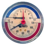 Термоманометр аксиальный  1/2"х10 бар (120*С)  Watts